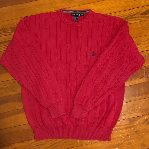 nautica red sweater